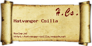 Hatvanger Csilla névjegykártya