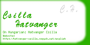 csilla hatvanger business card